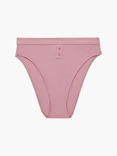 Calvin Klein Underwear HU445568 | Calvin Klein Ribbed Női High Leg Rövidnadrág Rózsaszín